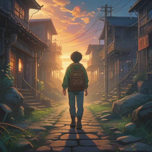 A serene and ethereal scene depicting a person standing at a crossroads, mystical light illuminating the path ahead, symbolic representations of life and death intertwined, soft glowing orbs floating in the air, a calm and reflective expression on their face, lush greenery surrounding them, the sky transitioning from twilight to dawn, suggesting rebirth and positive transformation, spiritual symbols subtly incorporated in the landscape, soft color palette, harmonious atmosphere, 4k