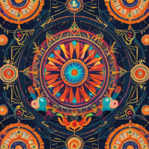 A serene spiritual amulet representing joy, intricate designs symbolizing happiness, vibrant colors radiating positive energy, surrounded by ethereal light, gentle natural elements like flowers and leaves, tranquil background setting, infused with a sense of peace and harmony, 4k