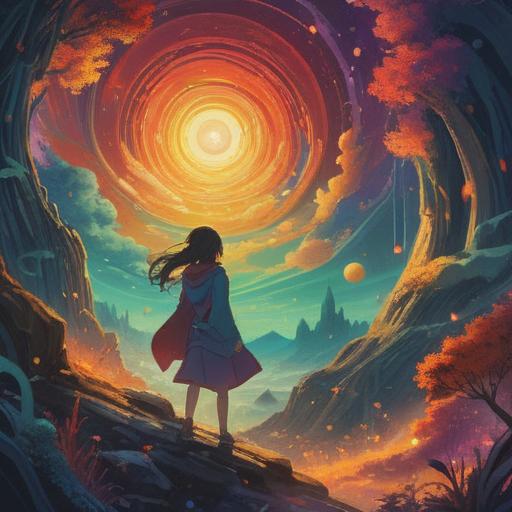 A mystical scene depicting a figure whispering behind another person, surrounded by swirling ethereal energies, symbolic representations of gossip and negativity, soft glowing light illuminating their expressions, contrasting feelings of peace and chaos, a serene background with trees and soft clouds, spiritual symbolism of energy exchange, 4k