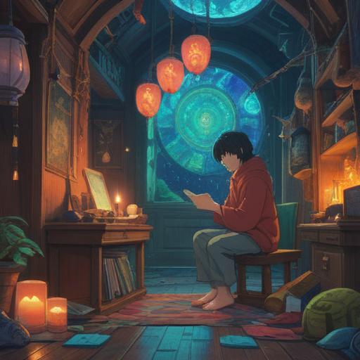 A thoughtful and serene scene, depicting a person contemplating their finances, surrounded by symbolic representations of spiritual signs, such as subtle light orbs and gentle ethereal patterns, an open wallet with glowing coins, soft beams of light illuminating the person’s face, warm yet introspective atmosphere, nature elements integrated, like green leaves and flowers, suggesting growth and mindfulness, captivating details, 4k