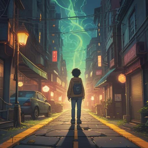 A serene and introspective scene, a person standing at a crossroads, looking thoughtfully at two paths, soft beams of light illuminating one path, symbolizing enlightenment and self-reflection, lush greenery around, gentle flowing stream nearby, a feeling of peaceful contemplation, soft color palette, spiritual symbolism, 4k