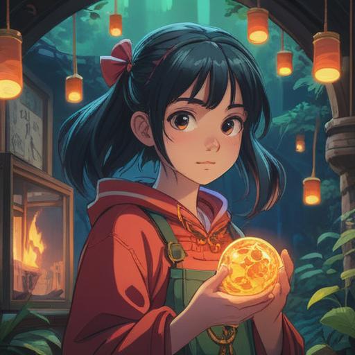 A serene illustration of a person holding a soothing lucky charm, warm light surrounding them, gentle expressions, calming atmosphere, intricate details of the lucky item, soft focus on the background, harmonious colors, peaceful outdoor setting, emotional comfort, 4k