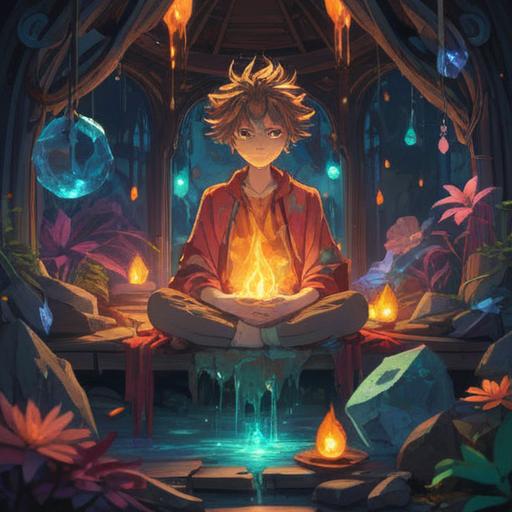 A vibrant spiritual item that symbolizes a positive shift in emotions, intricate design featuring crystals and natural materials, glowing with warm light, surrounded by uplifting symbols like butterflies and flowers, serene background with soft pastel colors, calming atmosphere, inviting aura, enchanting details, 4k