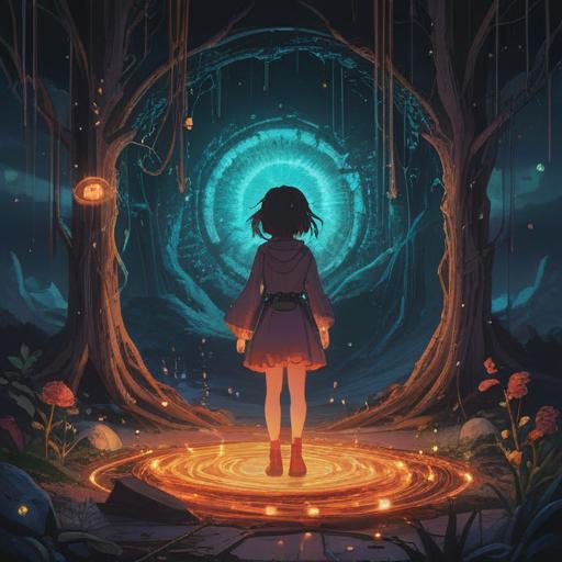 A mystical and ethereal scene depicting the moment of severing ties between individuals, representations of connections in the form of glowing threads, a serene landscape with fading colors symbolizing the transition, gentle waves of energy surrounding the characters, reflective expressions on their faces, a sense of release and transformation, soft light illuminating the scene, 4k