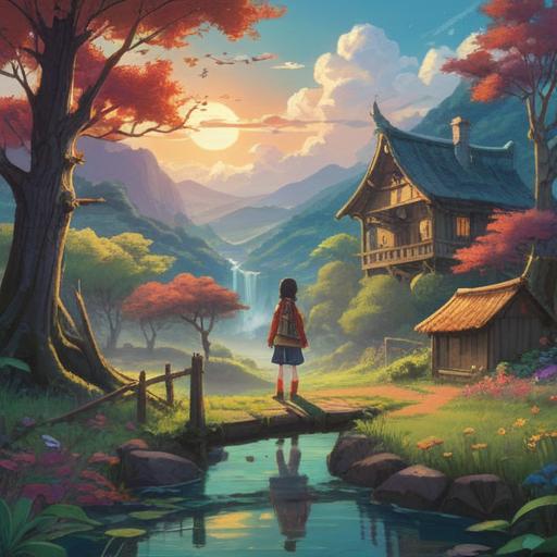 A symbolic illustration of a person overcoming the moment of severing ties, a lucky charm prominently displayed, depicting a serene landscape with a rising sun, gentle waves of change in the background, vibrant colors, a sense of hope and renewal, a character reflecting resilience and new beginnings, 4k