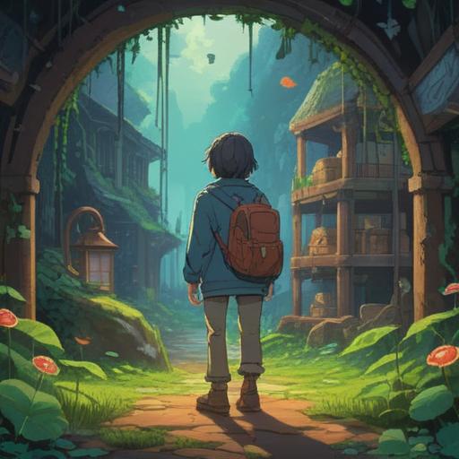 A serene and contemplative scene depicting a person standing at a crossroads, surrounded by various lucky charm items like four-leaf clovers, horseshoes, and talismans, warm sunlight filtering through trees, gentle breeze rustling leaves, sense of hope and new beginnings, inviting atmosphere, thoughtful expression, 4k