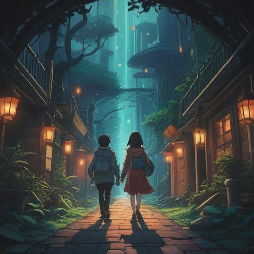 A mystical representation of people leaving a company, symbolic depictions of growth and change, ethereal light illuminating pathways, silhouettes of figures walking away, a backdrop of a corporate building fading into nature, serene atmosphere with soft hues, elements of transformation and liberation, spiritual themes of new beginnings, 4k