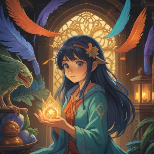 A mystical illustration depicting spiritual signs from gifts received from others, ethereal glow, symbolic imagery such as feathers and crystals, enchanting atmosphere, thoughtful expressions, diverse characters, serene setting, intricate details, harmonious colors, 4k