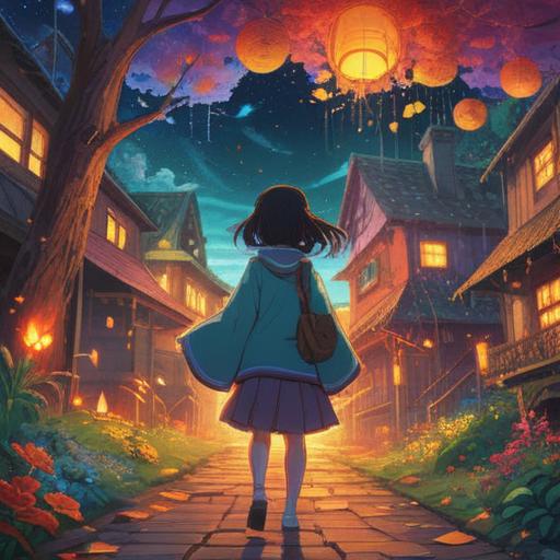 A serene and vibrant illustration depicting a person experiencing joy amidst others' misfortunes, contrasting emotions, spiritual symbolism, light radiating from the character, ethereal elements like floating orbs, serene color palette, harmonious blend of light and shadow, representing inner peace and enlightenment, 4k