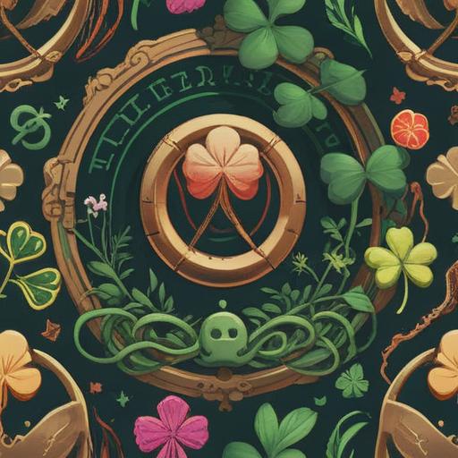 A serene illustration of a collection of lucky items, vibrant colors, symbolic objects like a four-leaf clover, a horseshoe, and a wish bone, set against a calming background of a sunrise, representing hope and perseverance, detailed textures, uplifting atmosphere, 4k