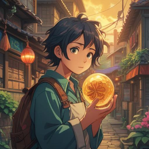 A serene and poignant scene depicting a person holding a small, cherished lucky charm after experiencing a farewell with a loved one, gentle sunlight filtering through trees, emotional expressions, reflecting on memories, soothing colors, sense of hope and healing, detailed background with nature elements, 4k