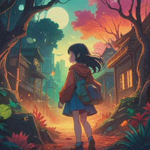 A serene scene depicting a person feeling heavy and burdened, surrounded by vibrant and uplifting elements, bright colors symbolizing positive energy, the individual engaging in a lucky action like stretching or taking a deep breath, sunlight filtering through trees, a path leading to a cheerful destination, sense of calm and hope, 4k