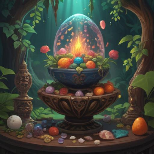 A vibrant still life composition featuring various lucky items for improving physical well-being, such as a healing crystal, an herbal remedy, a charm bracelet, and a fresh green plant, arranged on a wooden table, natural light illuminating the scene, calming atmosphere, focus on the details of each item, enhancing the concept of health and luck, 4k