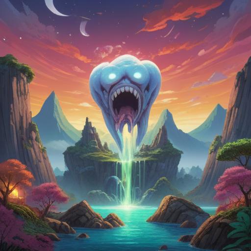 A symbolic and spiritual representation of wisdom tooth extraction, depicting a serene landscape with ethereal light, a patient in a meditative state, symbols of growth and transformation, vibrant colors, gentle flowing energy, surrounded by nature, emphasizing healing and release, 4k