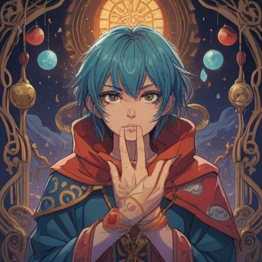 An informative illustration depicting a person with a bandaged thumb, surrounded by ethereal symbols representing spiritual signs, soft lighting, calming colors, a sense of healing and awareness, nature elements in the background, an open book with spiritual guidance, a peaceful atmosphere, 4k