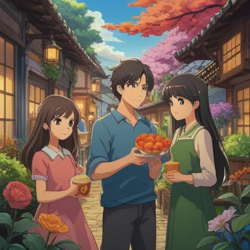 A serene and uplifting scene depicting a harmonious family reunion, a warm atmosphere filled with gentle light, fragrant flowers representing the lucky aroma, parents embracing with smiles, children playing joyfully around them, soft pastel colors, a tranquil garden setting, conveying feelings of reconciliation and hope, 4k