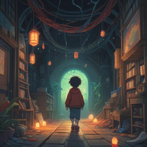 A thought-provoking scene depicting a young person experiencing a mix of negative feelings towards their parents, surrounded by subtle spiritual symbols representing hope and healing, ethereal light, soft and dreamy atmosphere, contrasting dark and light elements, visual metaphors for inner conflict and growth, 4k