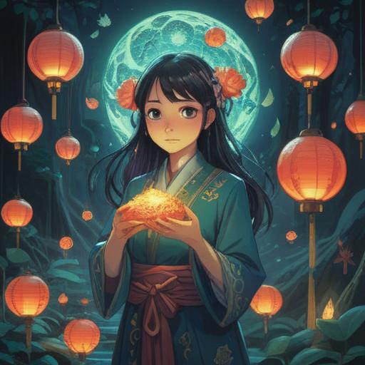 A serene illustration of a person surrounded by ethereal light, symbols of luck and prosperity floating around, gentle guidance from a divine presence, lush greenery and a peaceful landscape in the background, harmonious energy flowing, gentle expressions of gratitude and connection, spiritual awakening, 4k