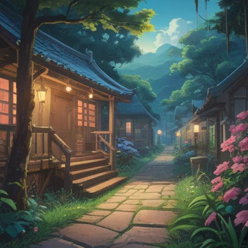 A serene and uplifting scene depicting a straight path surrounded by vibrant nature, symbolizing clarity and purpose, a bright light illuminating the way ahead, gentle breeze rustling the leaves, diverse flora representing growth and harmony, peaceful ambiance, soft sunlight filtering through the trees, 4k