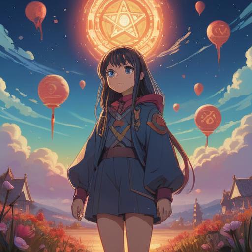 A straight-forward person surrounded by glowing spiritual symbols, clear sky background, gentle sunlight illuminating the scene, serene expression on their face, ethereal energy flowing around them, nature elements like trees and flowers, vibrant colors highlighting intuition and reflection, 4k