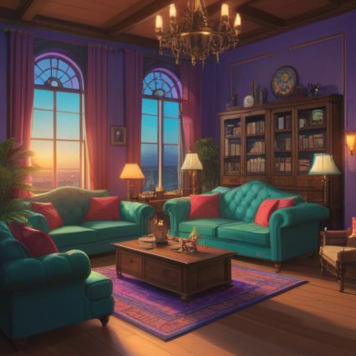 A serene and inviting living room setting, freshly decorated with minimalist furniture, soft lighting creating a calming atmosphere, symbolic items representing spiritual signs, subtle hints of nature like plants, an open window allowing sunlight to stream in, a sense of tranquility and new beginnings, 4k