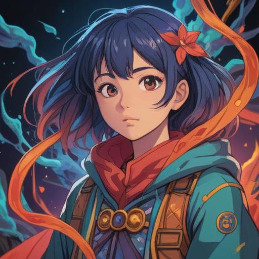 A serene illustration of a person wearing a new outfit, surrounded by a vibrant aura, symbolizing self-discovery and spiritual growth, emphasizing connection to inner self, soft light illuminating the fabric, nature-inspired background with flowing water and blooming flowers, harmonious colors representing balance and positivity, 4k