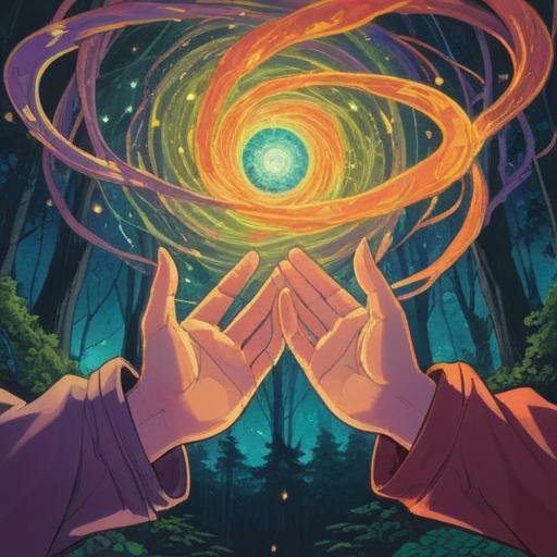 A serene illustration depicting interconnected hands, vibrant energy swirling around them, symbolizing new relationships and spiritual growth, gentle light illuminating the scene, harmonious colors blending together, peaceful nature setting in the background, subtle aura representing positive signs, inviting atmosphere, 4k
