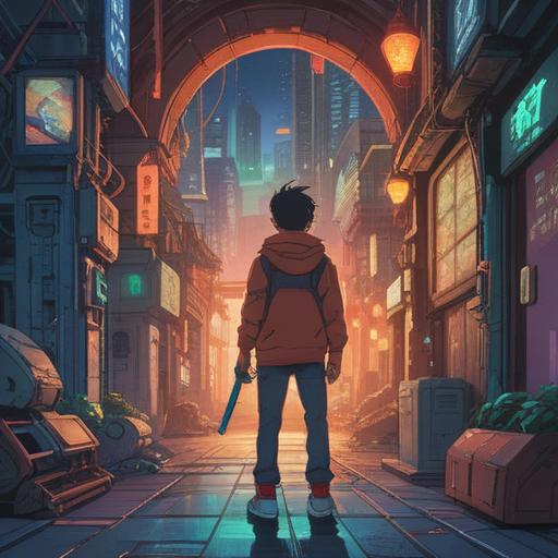 A person holding a shiny new key, standing at the entrance of a futuristic city, bright and optimistic atmosphere, vibrant colors, sprawling skyline, symbolic representation of opportunity and new beginnings, hopeful expression, futuristic architecture, 4k