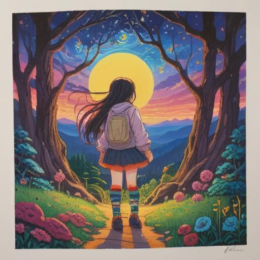 A spiritual illustration of new socks bringing positive signs, vibrant colors, a sense of joy and serenity, whimsical design elements, symbolic motifs, uplifting atmosphere, cozy indoor setting, harmonious energy, radiant light, enchanting details