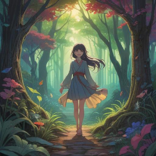 A serene scene depicting the act of transformation, vibrant colors symbolizing new beginnings, ethereal light surrounding a figure, surrounded by nature representing growth, gentle winds symbolizing change, harmonious atmosphere, spiritual essence, 4k