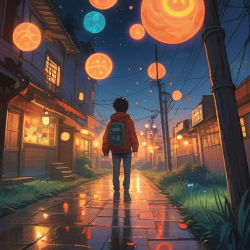 A serene and contemplative scene depicting a person standing at the crossroads of life, illuminated by soft glowing orbs representing spiritual signs, vibrant nature surrounding them, a gentle breeze rustling the leaves, a clear blue sky above, symbols of intuition and guidance subtly integrated into the environment, peaceful atmosphere, 4k