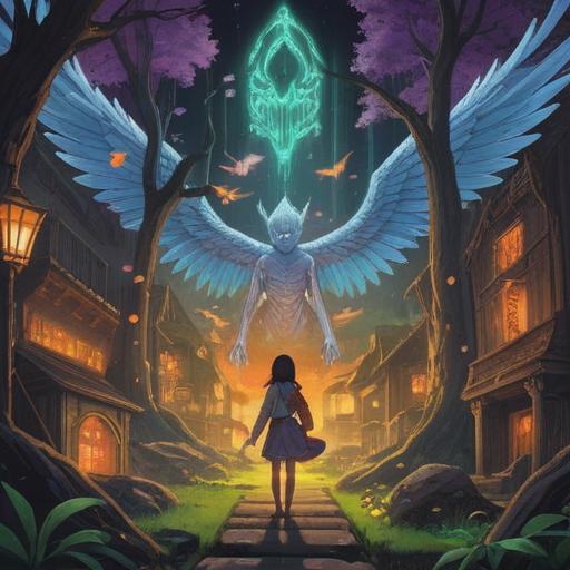 A person experiencing a transformative moment after engaging with a new spiritual group, vibrant energy surrounding them, symbols of luck and positivity in the air, serene natural setting, warm sunlight filtering through the trees, expressions of joy and enlightenment, a sense of community and support, dynamic and uplifting atmosphere, 4k