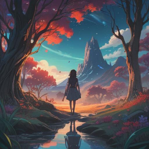 A mystical scene depicting a person feeling an impending emotional shift, subtle spiritual signs around them, ethereal light, serene environment, gentle breeze, symbolic elements like feathers or butterflies representing transformation, deep connection to intuition, calming color palette, introspective mood, 4k