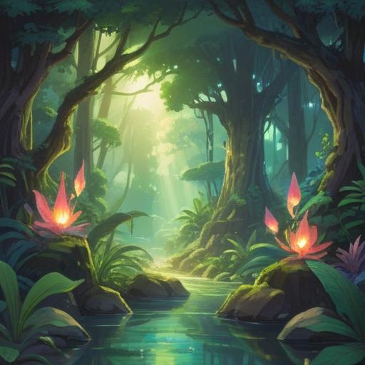 A serene and tranquil scene featuring a variety of healing crystals, soft natural light filtering through lush greenery, a peaceful setting with gentle flowing water, soothing pastel colors, inviting textures, careful arrangement of crystals showcasing their unique shapes and colors, meditative atmosphere, enhancing a sense of calm and relaxation, 4k