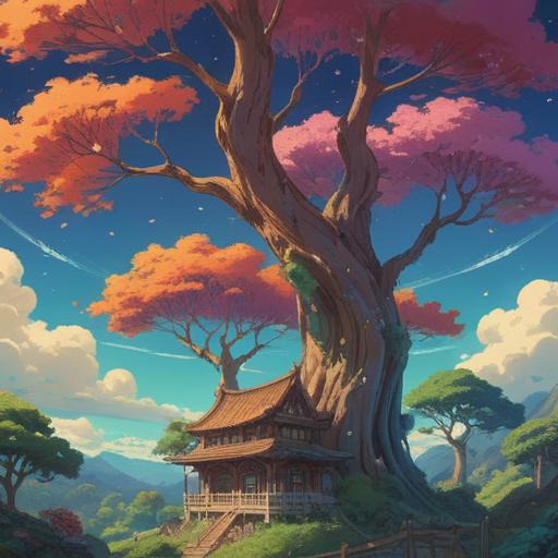 A serene landscape depicting various spiritual signs, a gentle breeze rustling through trees, a clear sky with ethereal clouds, subtle signs such as feathers and crystals scattered, calming colors, a sense of tranquility and awareness, hints of meditation and mindfulness, inviting nature setting, 4k