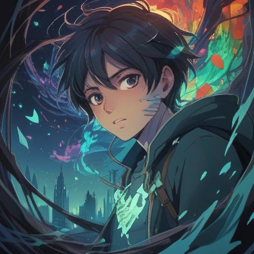 A broken heart symbolizing spiritual turmoil, dark and light contrasting colors, ethereal aura surrounding the heart, fragments of emotions scattered around, depicting sorrow and hope, mystical elements like swirling mist and glowing orbs, serene yet haunting atmosphere, thought-provoking imagery, 4k