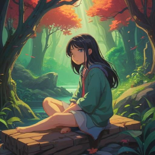 A serene illustration depicting spiritual signs to be aware of when feeling broken-hearted, gentle light emanating from nature, a figure sitting in reflection beneath a large tree, symbols of hope floating in the air, ethereal glow surrounding the scene, warm and calming color palette, 4k