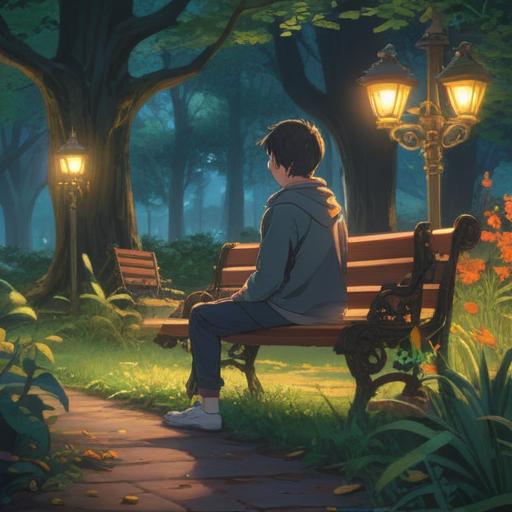 A serene and contemplative scene depicting a person sitting alone on a bench in a peaceful park, surrounded by soft, ethereal light, symbols of spiritual signs like feathers and gentle breezes in the air, a sense of introspection and deep thought, nature’s beauty around them reflecting inner turmoil, gentle colors and soothing atmosphere, hints of aurora in the background, capturing a moment of spiritual awakening and the need to pay attention to one's feelings, 4k