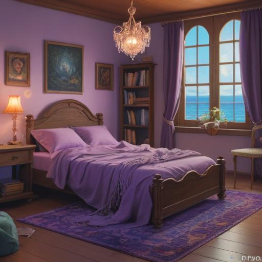 A spiritual lucky item recommended for sleepless nights, glowing crystal amulet, calming lavender essence, serene bedroom setting, soft candlelight ambience, peaceful atmosphere, gentle dreamcatcher, soothing colors, tranquil energy, personal altar, 4k