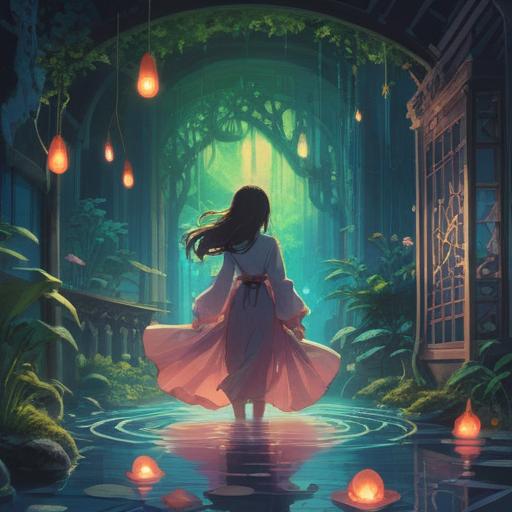 A serene, dreamlike scene depicting a person floating in a tranquil, ethereal environment, soft glowing lights surrounding them, gentle wisps of clouds beneath, a feeling of peacefulness and spiritual awakening, representation of the unconscious mind, harmonious colors blending together, 4k