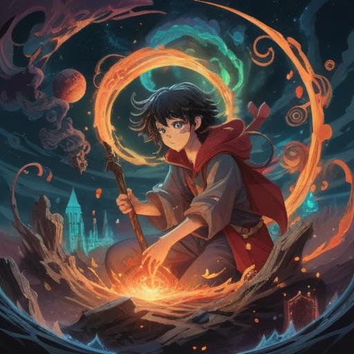 A mystical representation of a person feeling lethargic, surrounded by swirling dark energy, symbols of negative spiritual signs floating around, ethereal lights contrasting with shadowy elements, a serene yet unsettling expression, depicting the struggle between energy and fatigue, dreamlike atmosphere, 4k