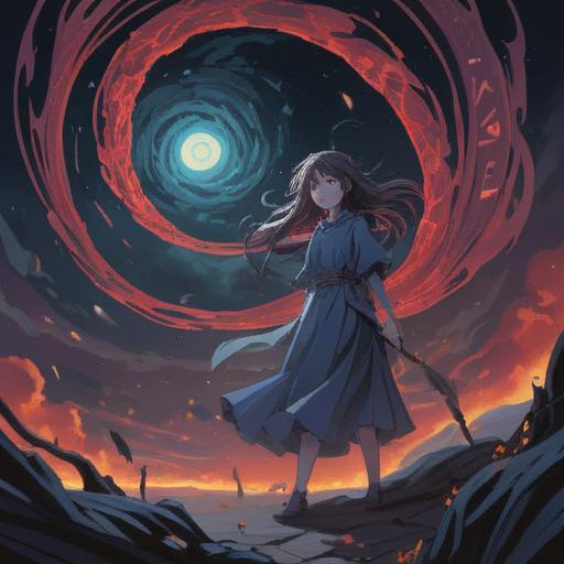 A mystical and ethereal illustration depicting a figure surrounded by swirling shadows, symbolizing the feeling of constant drowsiness, ominous energy emanating from the shadows, glowing eyes representing signs of spiritual disturbance, a dreamlike landscape with surreal elements, contrasting light and darkness, atmospheric and haunting vibe, 4k