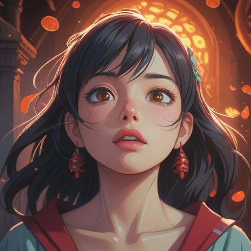 A mysterious and captivating scene, featuring a close-up of lips with a prominent beauty mark, surrounded by ethereal symbols and soft light, conveying a sense of spiritual awareness, hints of ancient wisdom, a tranquil and introspective atmosphere, rich colors blending harmoniously, 4k