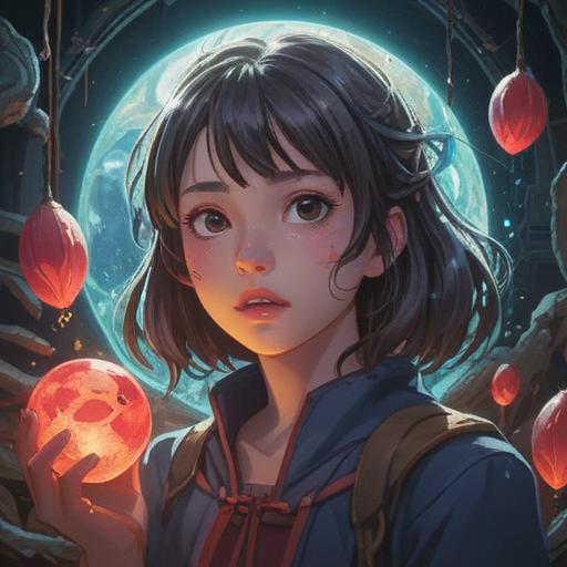 A surreal illustration depicting a pair of cracked lips at the center, surrounded by mystical symbols and glowing orbs, ethereal light illuminating the scene, hands reaching out to the lips, a sense of caution and awareness in the atmosphere, spiritual elements intertwined, deep colors, a blend of realism and fantasy, 4k