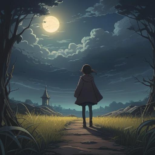 A mysterious and foreboding scene, dark and cloudy sky, shadowy figure lurking, subtle signs of unease, a broken mirror reflecting distorted images, candlelight casting flickering shadows, an aura of tension and distrust, ethereal whispers in the air, 4k