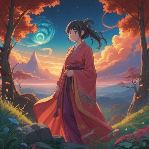 A serene and ethereal landscape, a meditative figure clasping their jaw, surrounded by a glowing aura, symbolic representations of resilience and inner strength, soft light filtering through trees, expansive sky with celestial patterns, tranquil colors, harmonious and peaceful atmosphere, capturing the spiritual essence of teeth grinding, 4k