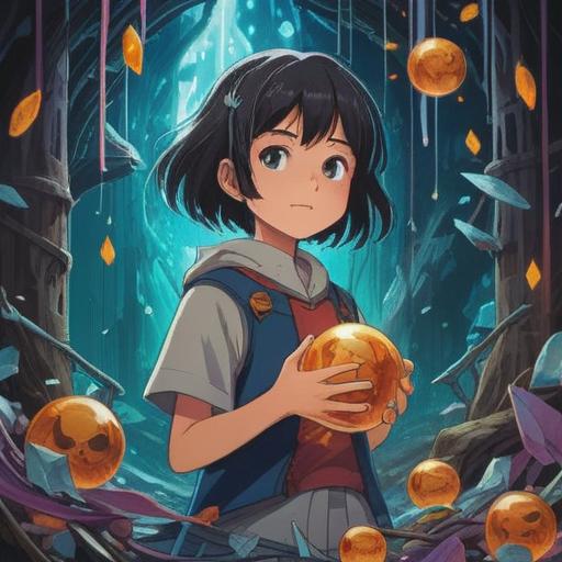 A mystical illustration depicting the spiritual significance of various objects breaking, shards of glass reflecting light, symbolic representations of transformation and release, ethereal energy surrounding the fragments, a serene landscape in the background, contrasting elements of chaos and peace, warm and cool color palette, visually striking and thought-provoking, 4k