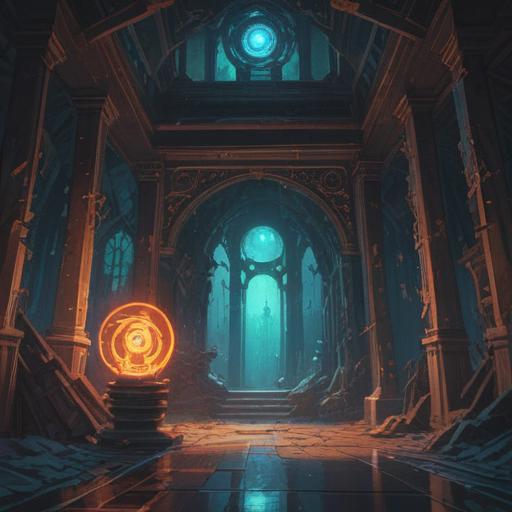 A broken object surrounded by mysterious light, symbolic representations of spiritual signs, ethereal aura, reflective surfaces, subtle shadows, a sense of caution and awareness, intricate details suggesting hidden meanings, serene yet thought-provoking atmosphere, 4k