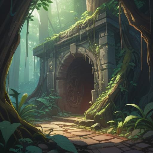 A poignant illustration of a broken object, lush greenery emerging from the cracks, symbolizing new beginnings, sunlight filtering through the leaves, vibrant colors, a serene atmosphere, intricate details, conveying hope and renewal, 4k