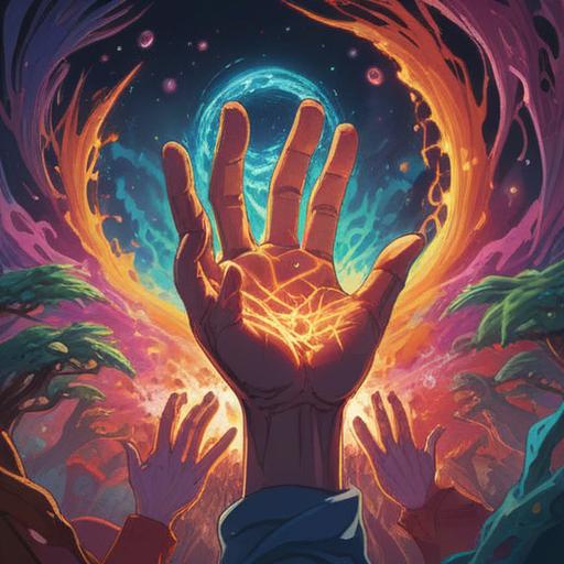 A serene and vibrant scene depicting a multitude of diverse hands reaching out, each with a glowing aura, symbolizing communication from various people, soft ethereal light illuminating the surroundings, tranquil nature backdrop, subtle hints of spirituality and connection, warm and inviting atmosphere, 4k